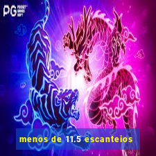 menos de 11.5 escanteios