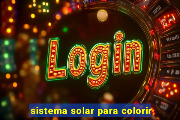 sistema solar para colorir