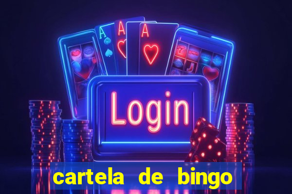 cartela de bingo cha de panela